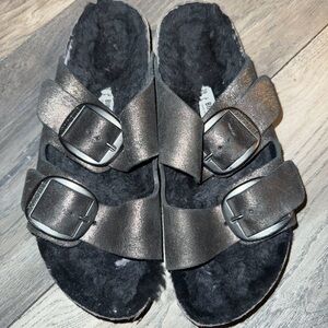 Birkenstock Gray Suede Sandals